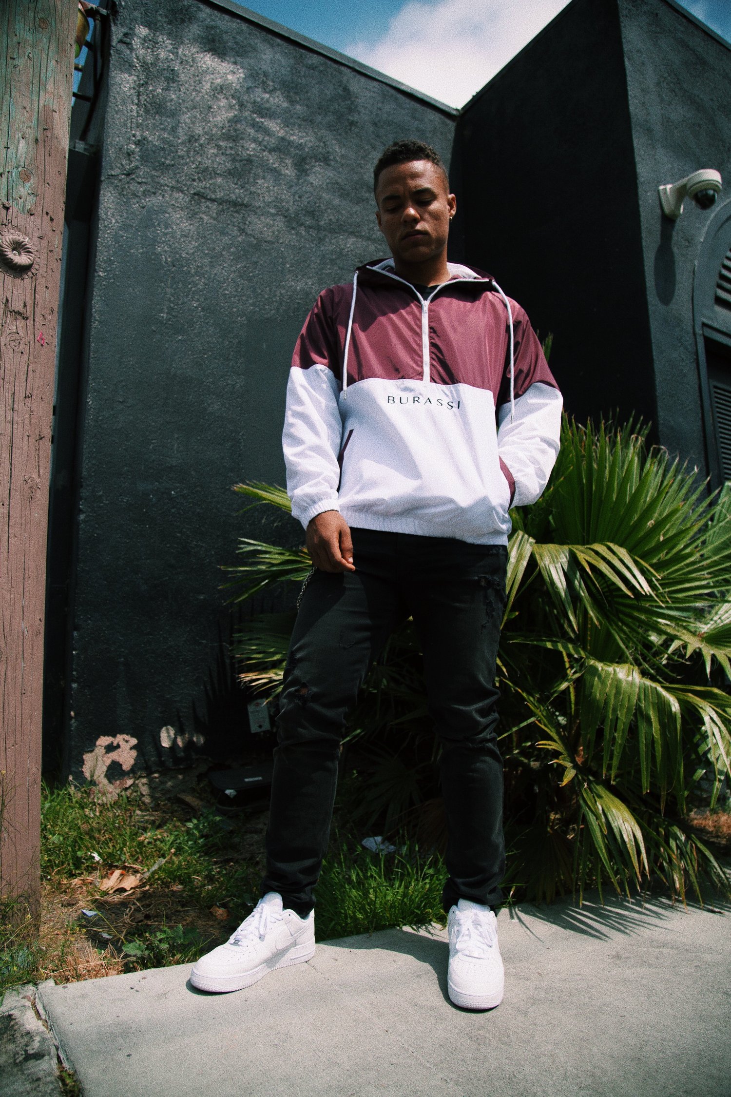 Maroon windbreaker clearance mens